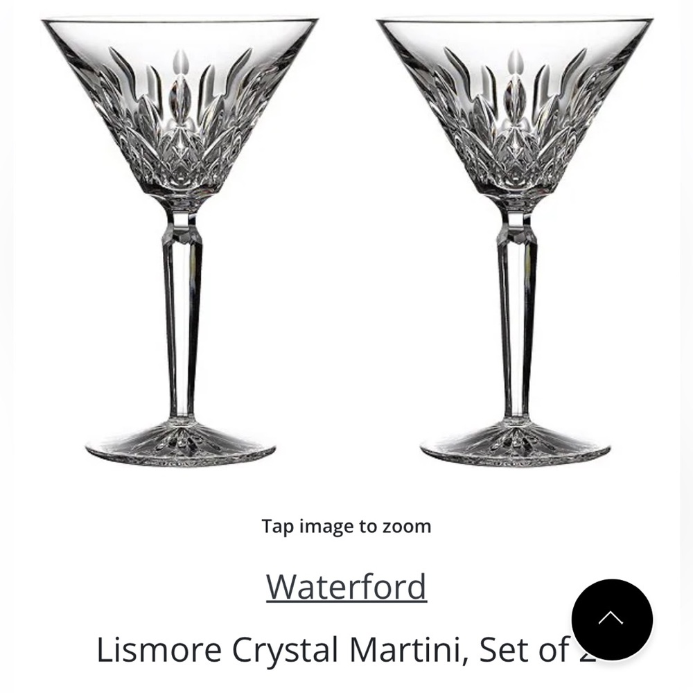 Waterford Crystal Lismore Martini glasses, set of 2